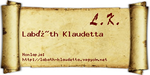 Labáth Klaudetta névjegykártya